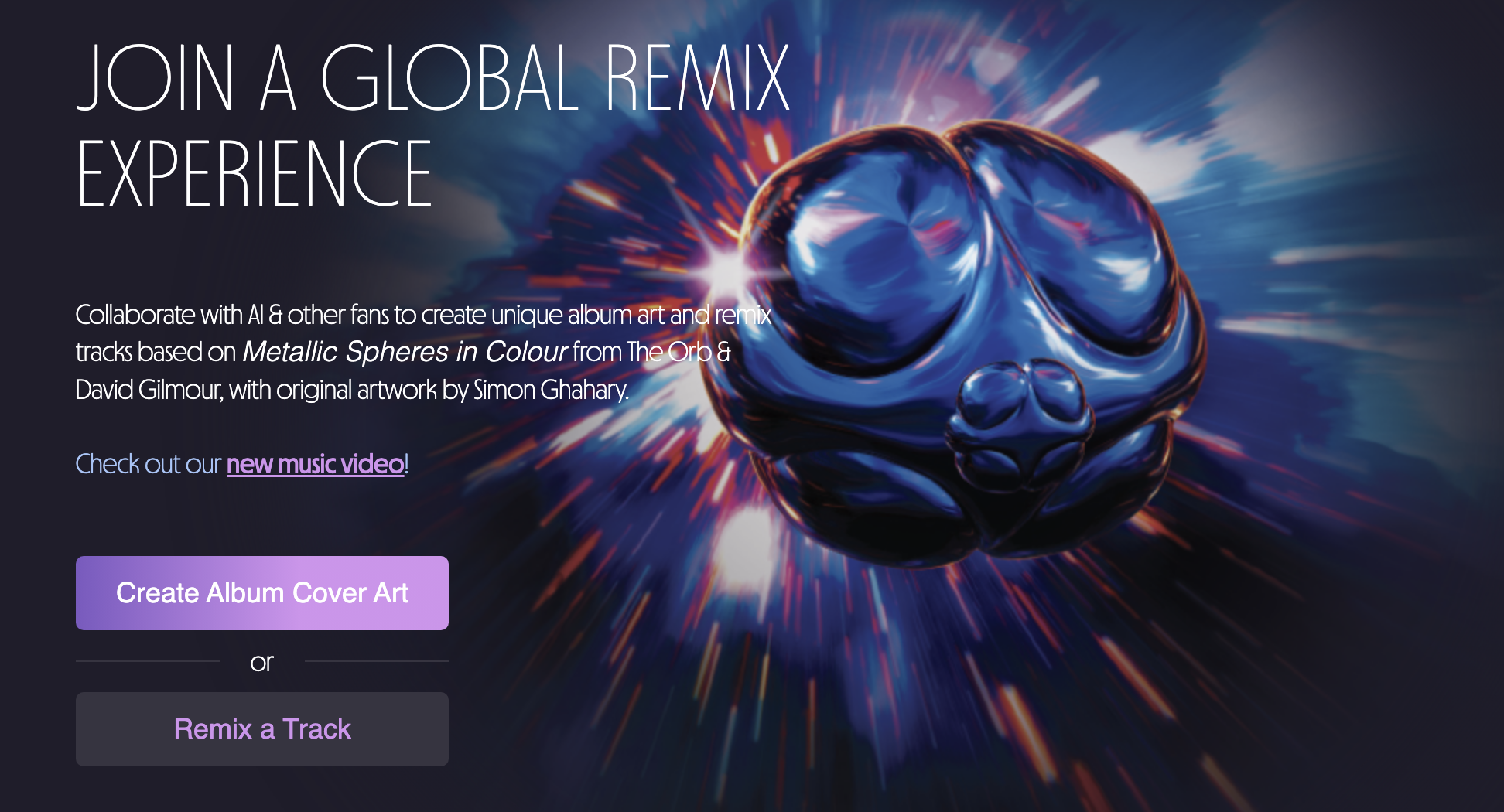 THE ORB & DAVID GILMOUR “Metallic Spheres In Colour”